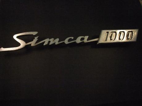 Simca 1000 stadsauto jaren 70 origineel auto embleem